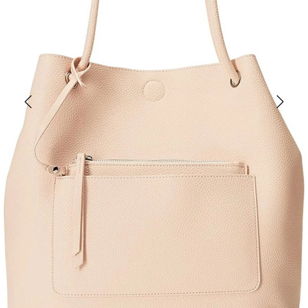 Cute shoulder strap purse with matching wallet pink, and brown